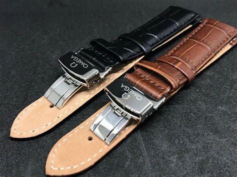 omega replica watch straps|omega 20mm leather strap.